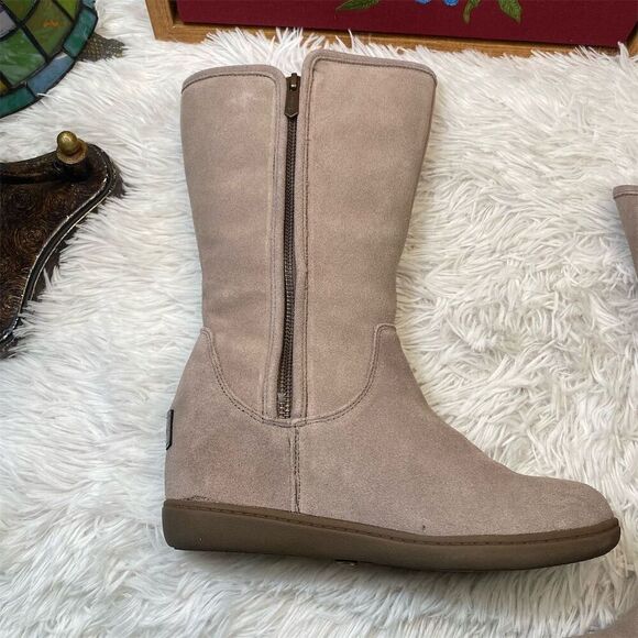 Skechers Women's Plus 3 Pulley Mid-Calf Boots Dark Taupe Size 8 - Picture 5 of 11